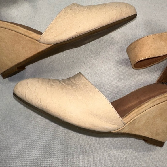 Vintage By Jeffrey Campbell Tatum Cream Python Wedges Heels Size 8.5 - Picture 11 of 11